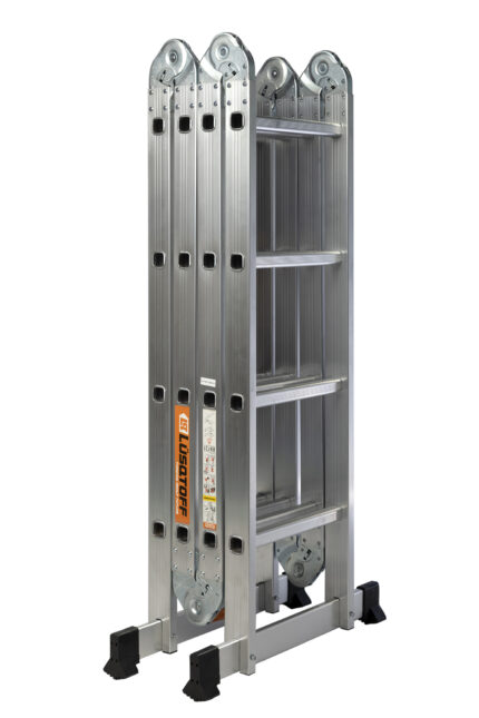 ESCALERA PLEGABLE DE ALUMINIO • 16 ESCALONES